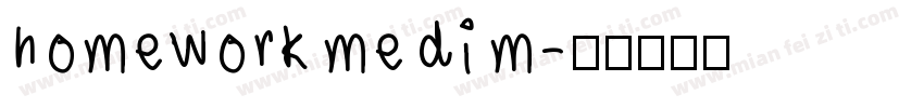 homework medium字体转换
